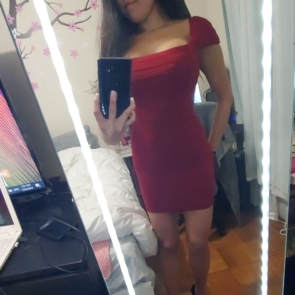 Guess by Marciano Red Bandage Dress